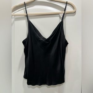 Zara Black Satin Effect Cropped Cami